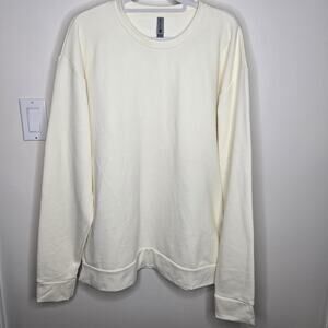 Next Level Apparel Women Ivory Sweatshirt Size Large